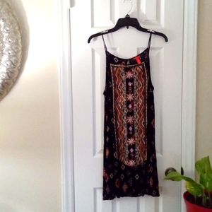 Chelsea & Violet Spaghetti Strap Multi-colored Design Print Dress
